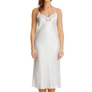 Monique Lhuillier x Hanky Panky Jolie Lace Trim Gown white Medium $350